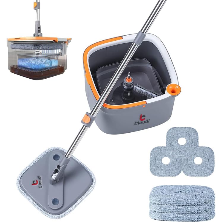 Mop with Bucket Wringer 2023 Automatic Separation Rotating Squeeze Mop 2022 New Floors Cleaning Mop with Bucket