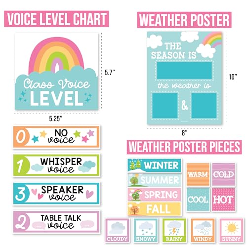 Hadley Designs Classroom Calendar Set Bulletin Board Decorations - Pastel School Calendar for Classroom Decor, Kindergarten Preschool Elementary Teacher Must Haves, Homeschool & Daycare Essentials — view 4