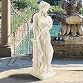 YOLENY 51'' Large Outdoor Garden Nymph Statue, Goddess of Spring Flowers, Roman Style Sculptures Decorations, Religious Garden Statue for Patio Lawns