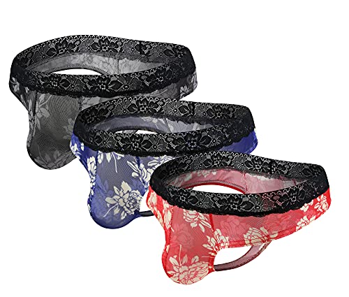 eywlwaar Mens Sexy Thongs Panties Mesh G-String Underwear