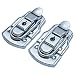 HMF 14985-09 Spannverschluss mit Schloss | 2 Stück | 45 x 75 mm | Silber verzinkt