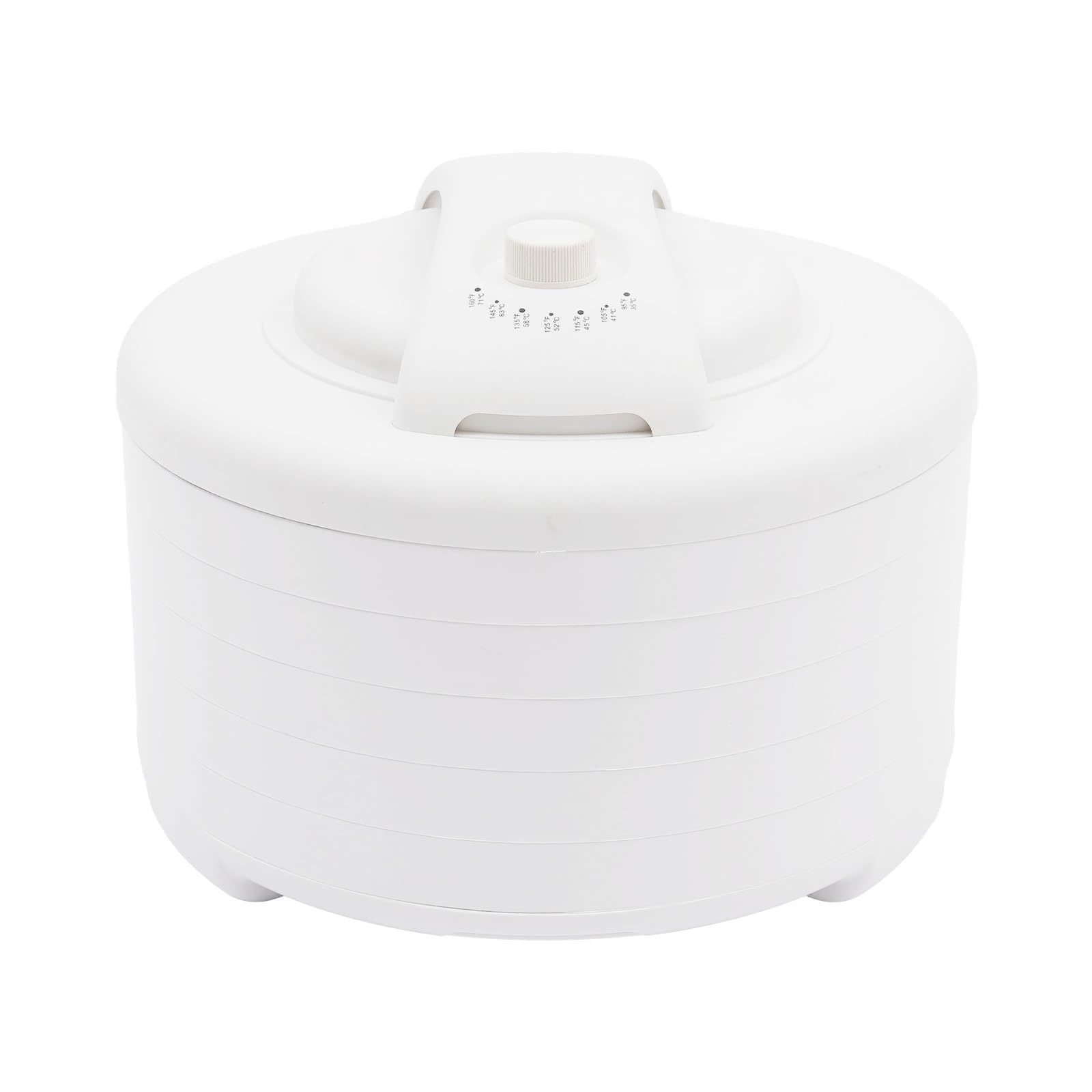 Deshidratador portátil de 450 W, secadora de alimentos con función de recirculación, control de temperatura 35-71 °C, 5 bandejas apilables, sin BPA, para frutas, verduras, hierbas, carne y pescado, 34