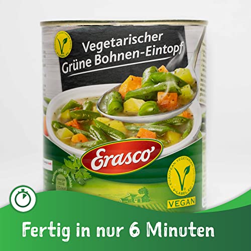 Erasco Grüne Bohnen-Eintopf vegetarisch (800g) In rund 5 Minuten fertig – Mit viel Gemüse – Ohne Schnickschnack - Einfach lecker – Bild 5