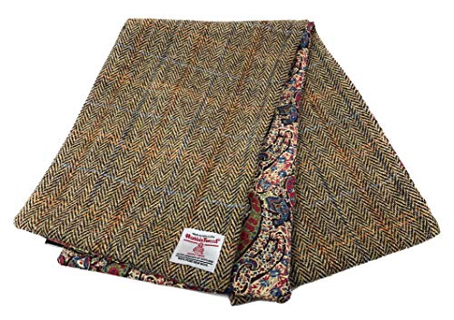 Scott MacKenzie Harris Tweed Écharpe Liberty Coton Marron Rayée Cover