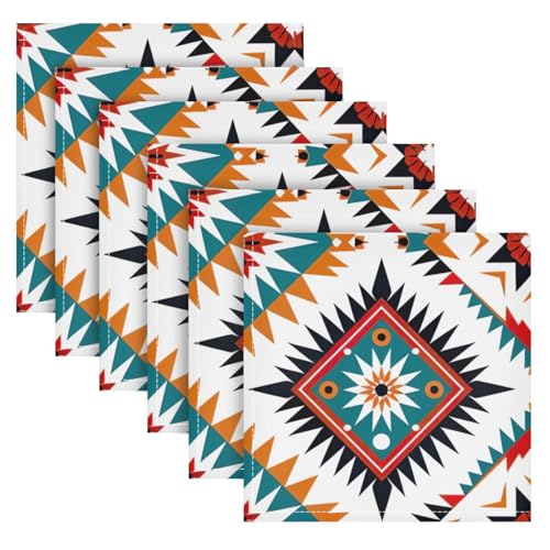 Servilletas de Tela Aztec 50.5 x 50.5 cm Paquete 6 miniatura 1