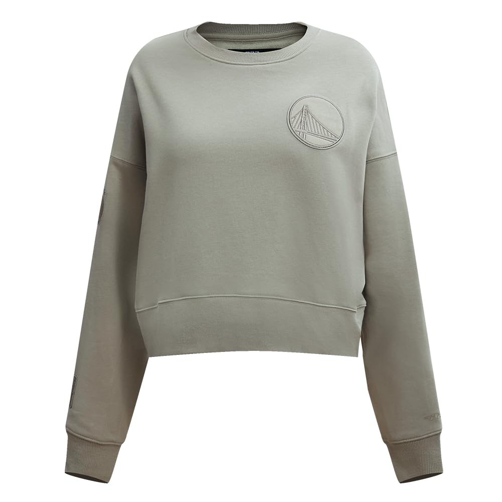 Pro Standard Womens NBA Golden State Warriors Neutral Crewneck Sweatshirt Taupe L