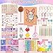 LiYiQ Plush Corgi Dog Diary Gift Travel Journal Secret Diary with Scrapbook Paper Stickers Journal Stencils Pompom Pen and Washi Tape Practical Set Gift for Birthday Christma
