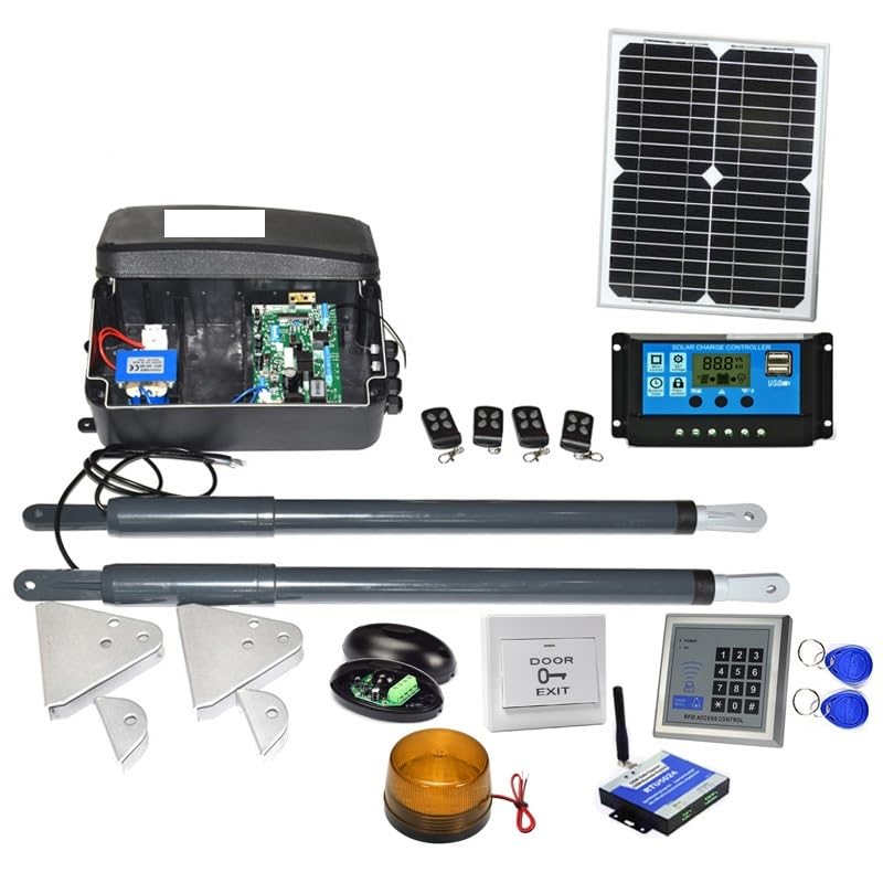Układ słoneczny Podjazd Elektryczny siłownik liniowy 12VDC 200kg Silnik System silnika Automatyczny mechanizm otwierania bramy skrzydłowej GSM 2 piloty Podjazd mieszkaniowy(Kit 4)