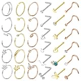 ♥USOS MÚLTIPLES♥ Estas perforaciones de nariz de 20G para mujeres y hombres se pueden usar como aros de aretes, anillos de labios, aretes de cartílago, anillos de tabique, anillos de nariz y otras joyas para el cuerpo. Puede usar estos lindos anillos en la nariz para asistir a diferentes ocasiones, como una fiesta de cumpleaños, una ceremonia de graduación, una mascarada y cualquier otra ocasión.