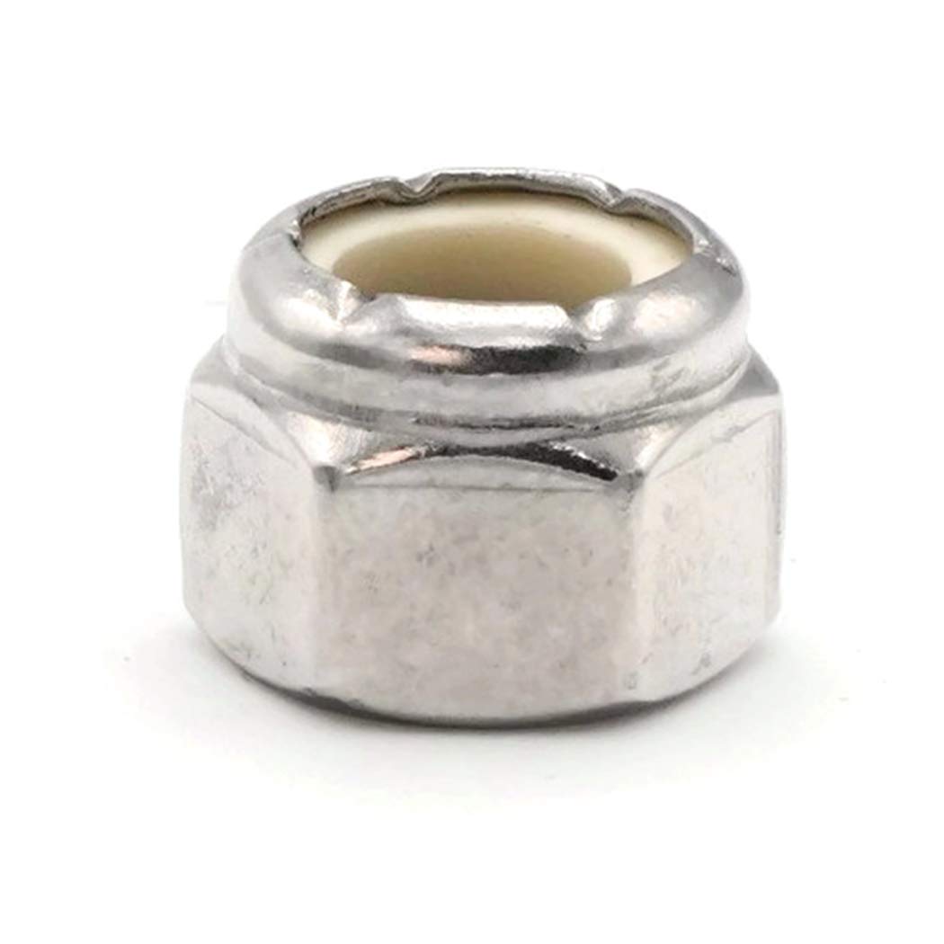 Nylon Lock Nut Nylock 18-8 Stainless Steel - 3/8-24 (.563 Flats x .335 Height) Qty-100