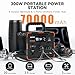 300W Portable Power Station, Solar Generator 259Wh, 70,000mAh LiFePO4 Battery with 65W USB-C PD&Pure Sine Wave AC, Solar Charging for Camping,Home Backup,Emergency Power(SOS Light & LCD Display)