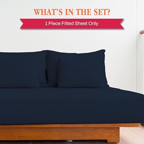 Miniatura 2 de Sábana bajera ajustable tamaño Queen de 18 pulgadas, con bolsillo extra profundo de algodón egipcio, con elástico alrededor de 800 hilos,