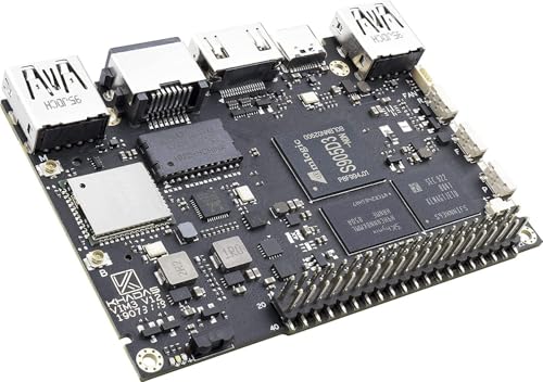 Image of khadas VIM3L Amlogic S905D3 Single Board Computer with 1.2 Tops,16MB SPI Flash,MCU Programmable,4K Playback at 75fps, Gigabit Ethernet with WOL, Bluetooth 5.0, DIY Home Theatre PC(VIM3L)