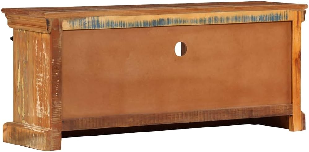 vidaXL TV Stand Varies Reclaimed Wood, Metal 43.3 x 11.8 x 17.7 in