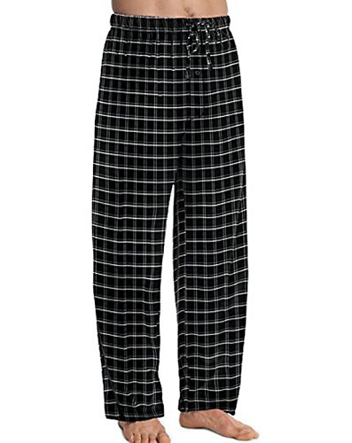 Image of Hanes Men's ComfortSoft Cotton Printed Lounge Pants, 31 inch Inseam, Pockets, Drawstring /Elastic Waist
