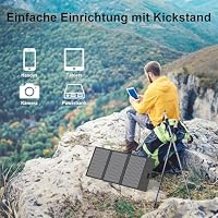 MHPOWOS 45W 18V Tragbares Faltbares Solarpanel mit 2 USB und 1 DC-Anschluss – Ansicht 2