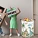 FXOCSHE Dinosaurs Baby Laundry Hamper,Collapsible canvas laundry basket,Dinosaur Baskets for Boys,Dragon dirty clothes basket,Baby Room decor(Roaring dinosaur)