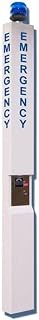 Alpha Communications TLV1 9-Foot Call Tower 120V/POE Cell - ADA Compliant; White Finish with Blue Strobe; Operates On Cellular Phone; 1-Call Pushbutton