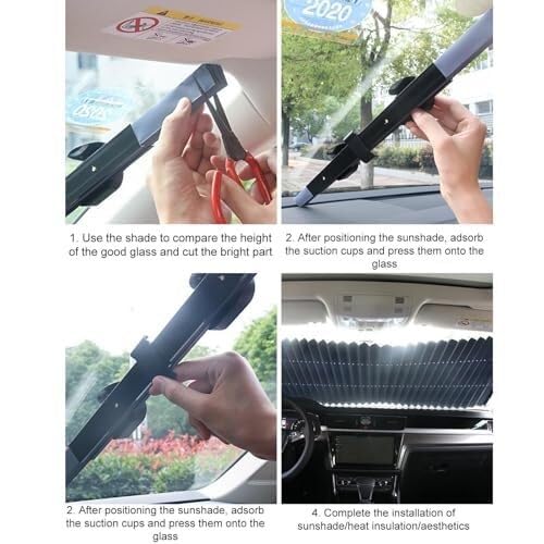 Parasole retrattile per parabrezza auto - Tende eibili con privacy magnetica per anteriore e posteriore Parasole per finestrini auto