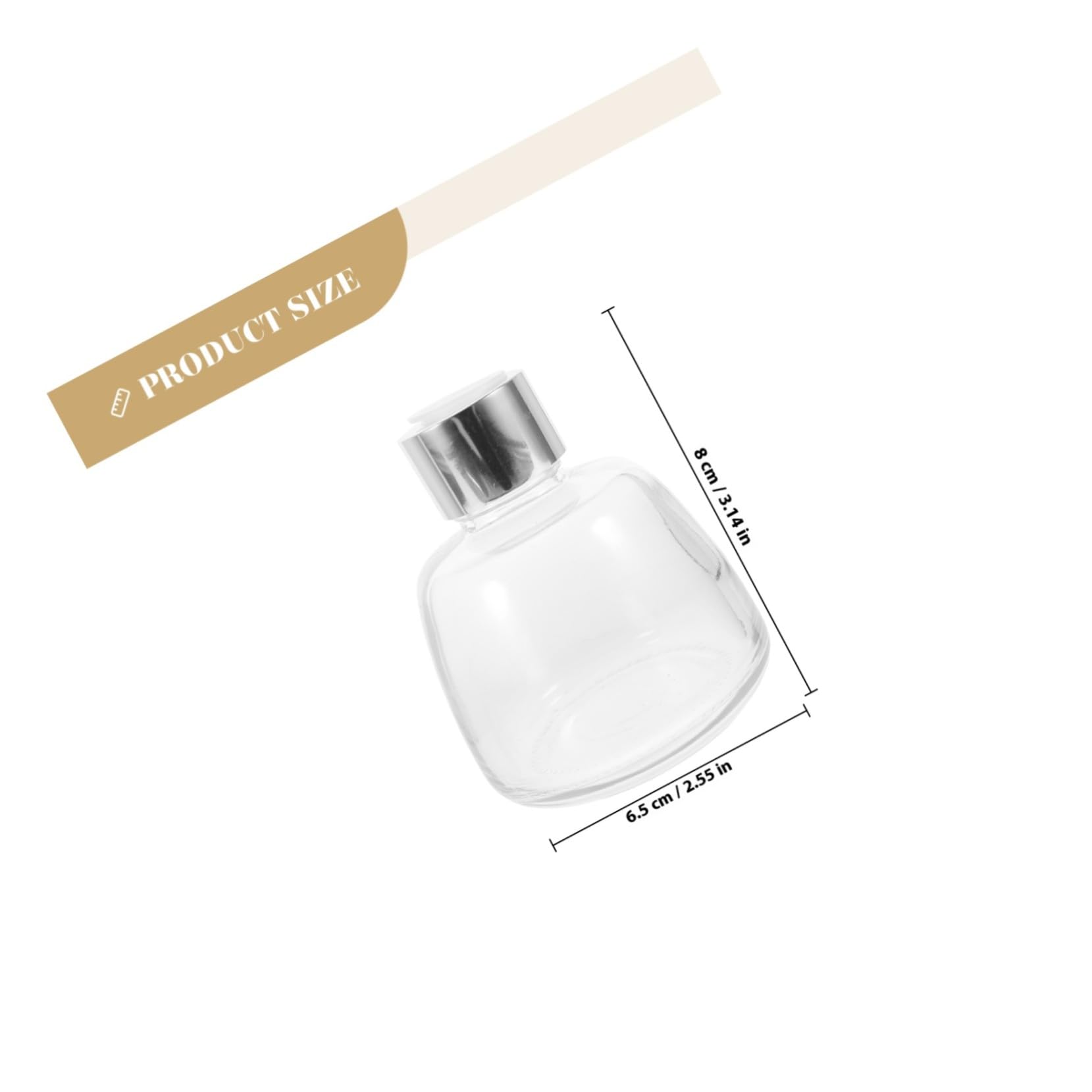 Botella Difusora De Perfume 100ml Transparente De Vidrio, Juego con 2 Frascos y 10 Varillas Negras De 16cm, Difusor De Aceites Esenciales para Aromaterapia Casa, Set Completo