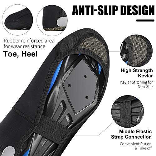 Cubiertas impermeables para calzado WEST BIKING con reflejos, para ciclismo miniatura 4