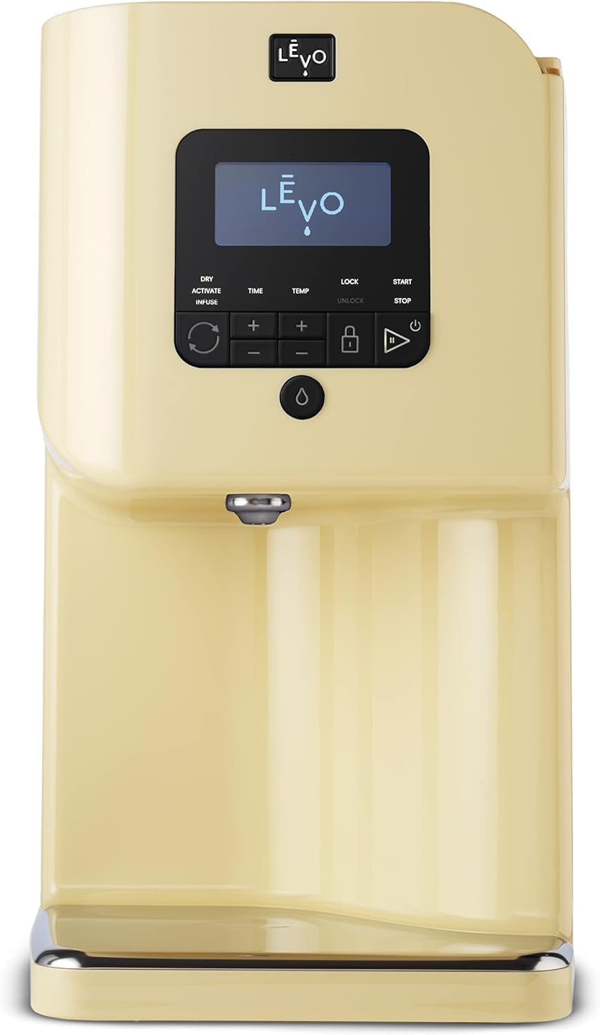 LEVO II - Herbal Oil Infusion Machine - Botanical Extractor - Herb Dryer, Decarboxylator, & Oil Infuser - Easy Edible Infusion Maker - for Tinctures, Infused Gummies, Brownies, & More - Honey Cream