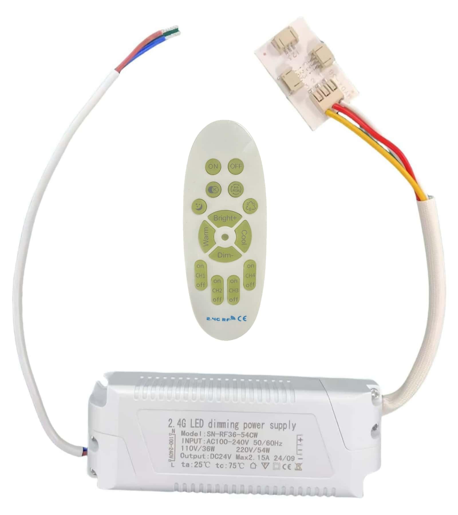 Drive transformateur d'alimentation/télécommande, Driver pour luminaires plafonniers de marque deevin (SN-RF36-54CW)