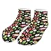 LITPUZC 5 Pairs Fashion Ankle Socks for Women Girl Japanese Sushi Crew Sock Soft Breathable Low Cut Socks for Sport Running Athletic