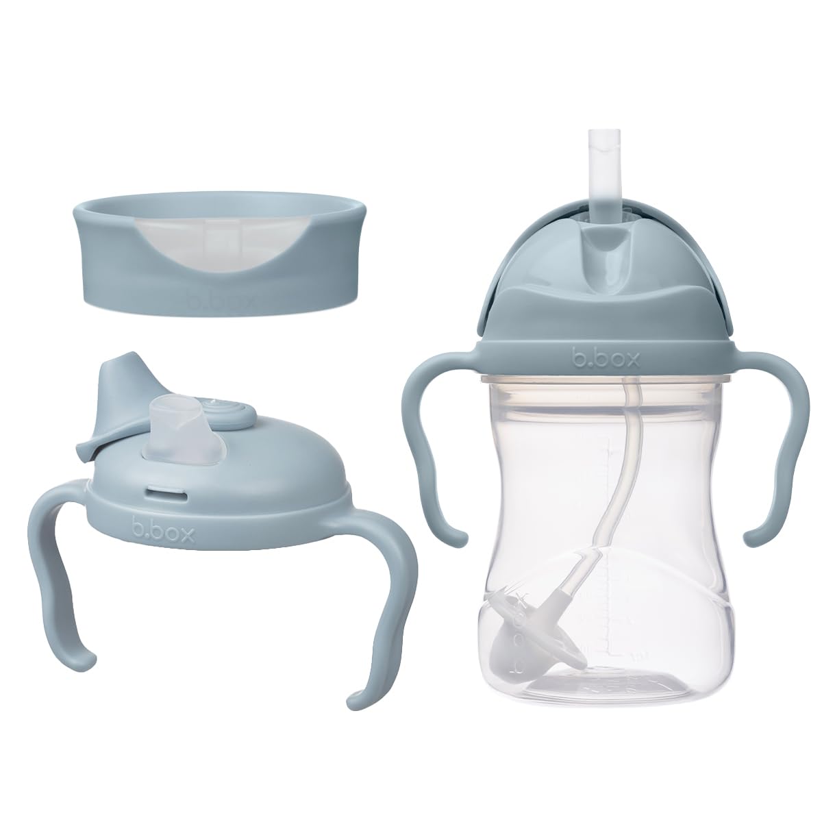 b.box Toddler 3 in 1 Value Set I One Cup, Three Lids to Support Babies and Toddlers Hydration Journey. BPA Free, Dishwasher Safe