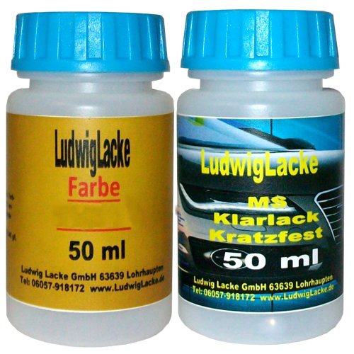 Unbekannt Lackstift Set für Honda Pirates Black Farbcode NH-605P Baujahr 1996-2000 Perleffektlack