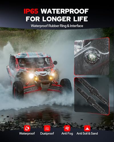 Image of Benlari UTV Turn Signal Kit with Horn,Plug and Play UTV ATV Blinker with Power off Switch Universal Street Legal Kit Fit for Polaris Ranger RZR XP Turbo, ATV Can-Am x3, Kawasaki, CFMOTO & Golf Cart