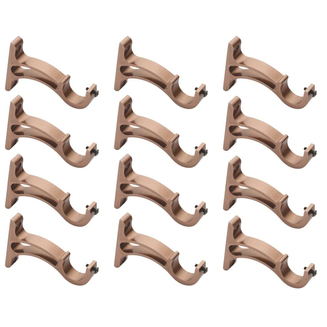 INKART� Stylish Antique Finish Curtain Support for Bracket Parda Holder Window Rod Support Fittings (Brown) (Pack of 12, Brown) (B0C1P5R8PQ) Amazon Price History, Amazon Price Tracker