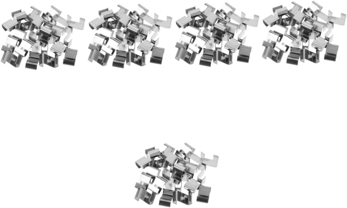 KESYOO 500pcs Z-type Stainless Steel Greenhouse Glass Pane Fixing Clips Lightweight Resistant Clamps for Secure Glass Pane Installation Greenhouses and Maintenance