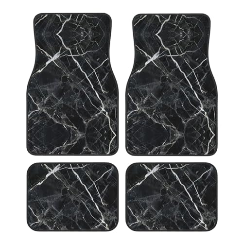 Tapis de sol voiture marbre noir contre l'usure de l'auto