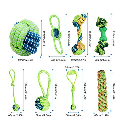 Brinquedo de corda de algodão para animais de estimação, molares para cães, dentes limpos e colorido
