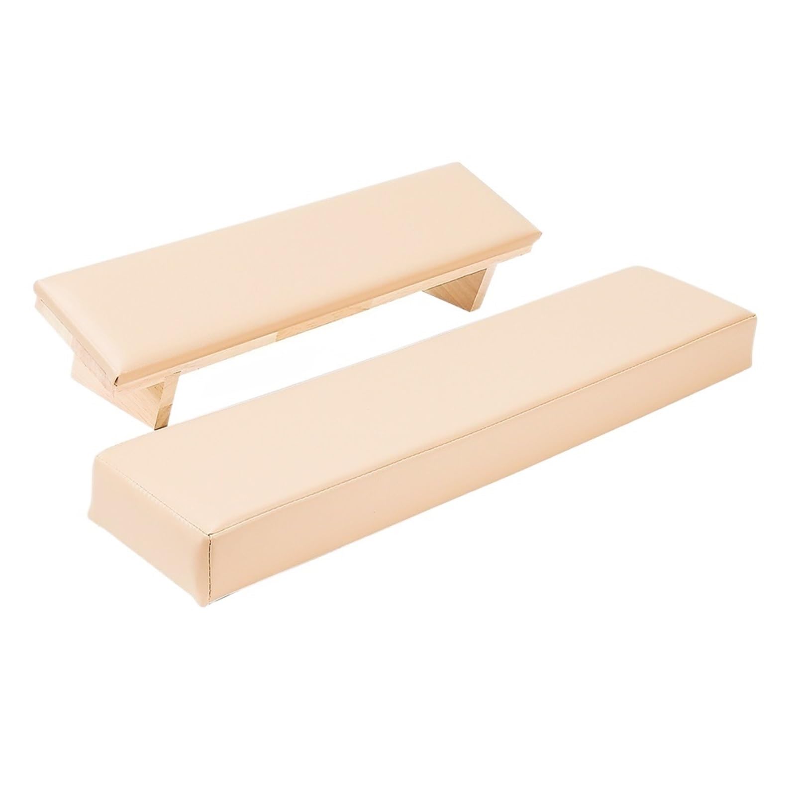 Cuscino poggiabraccia per manicure, Poggiabraccio for unghie 2 pezzi Cuscino poggiamano multicolore poggiapiedi smussato for supporto(Milk tea)