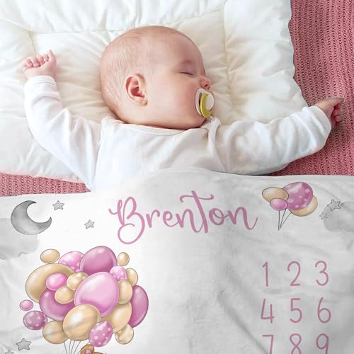 Image of OLIVE OLIVIA Custom Baby Blanket,Personalized Blankets for Kids with Names,Customized Blankets with Name for Adult,Customized Blanket,Gift for Birthday Christmas Valentines Day Gift(60 inch 80 inch)
