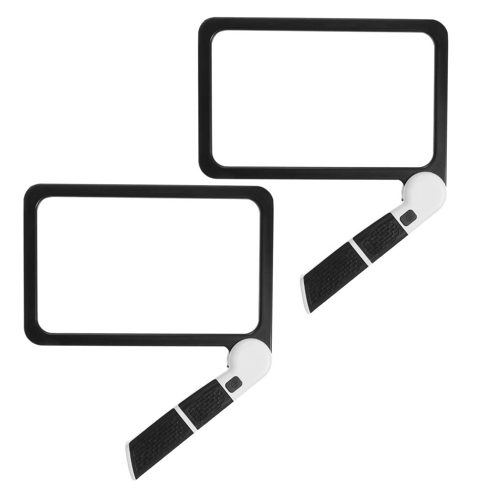 Zerodeko Faltbare Leselupe mit LED Beleuchtung Rechteckige Handlupe für Senioren Kompakte Vergrößerungshilfe zum Lesen und Basteln