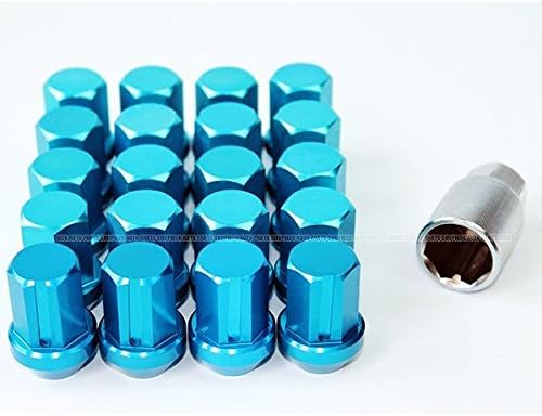 Amazon ロックナット 盗難防止 ホイールナット M12 P1 25 19hex 個セット 専用ソケット付き ブルー ロックナット 車 バイク