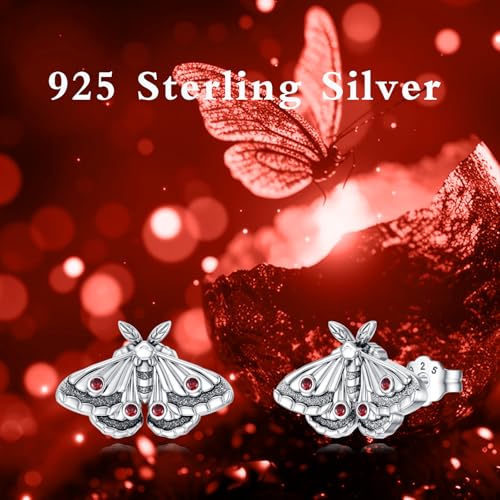 Moth Earrings Hypoallergenic Sterling Silver Luna Moth Earrings Moth Vintage Goth Gothic Earrings Jewelry Gifts for Women 6