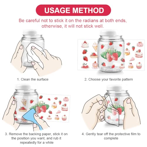 GOMAKERER 10 Sheets Strawberry UV DTF Wraps - Image 4
