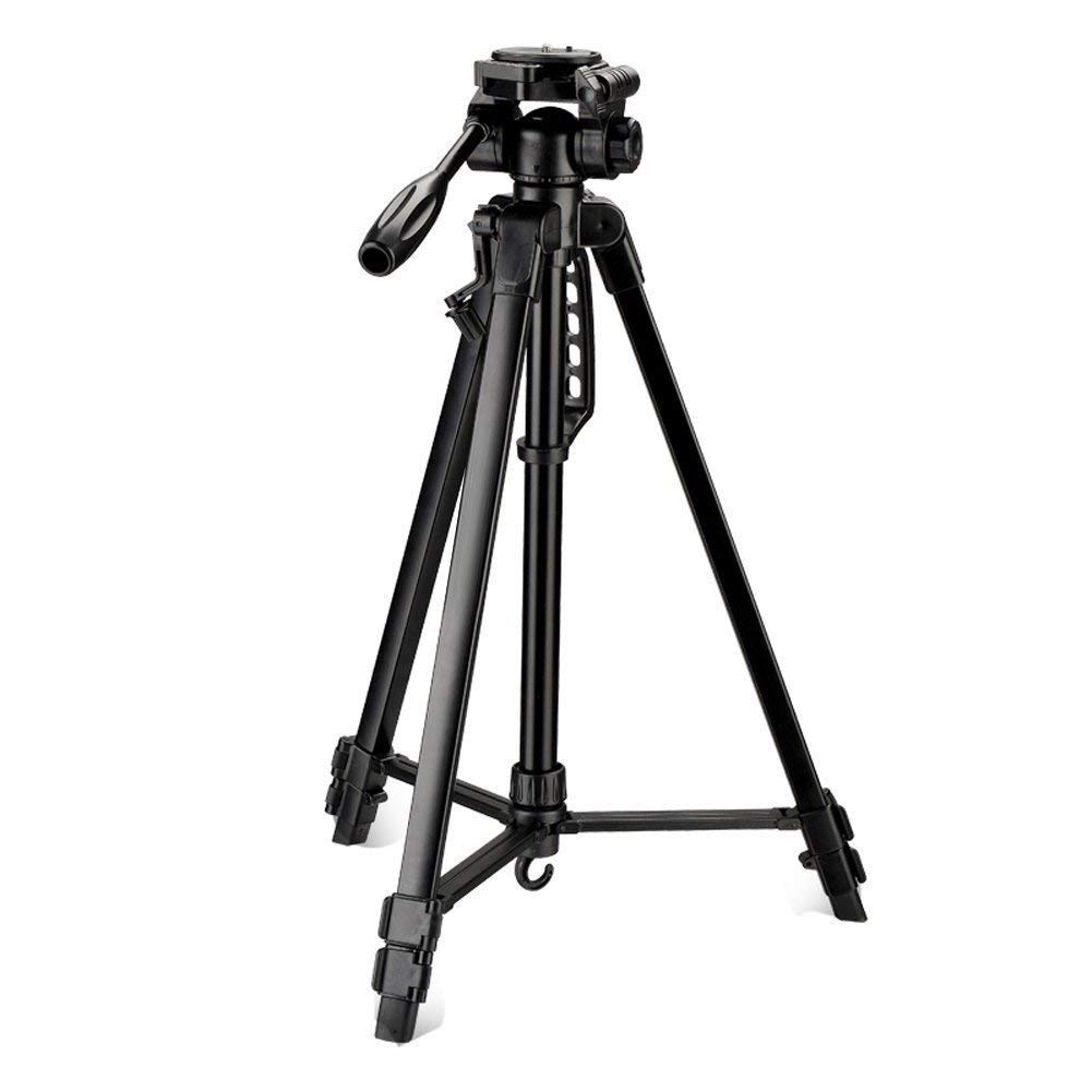 ICALL Aluminium Tripod Stand Heavy Quality Loading 4kg Support Professional Camera Tripod Monopod with Carry Bag for Digital Camera DSLR All Smart Phone Mobile Phone(55INCH) (Black)