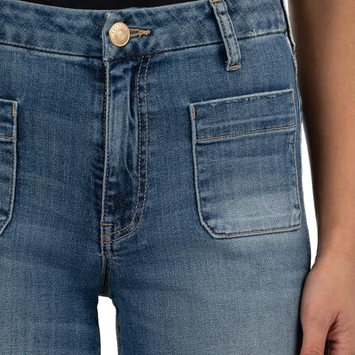 KUT from the Kloth Meg Mid-Rise Fab Ab Wide Leg in Movement3