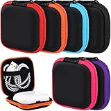 Sweetude 30 Sets Portable Earbud Case Pouch for USB-c Wired Ear Buds Square EVA Earphone Holder Pocket Earphone Cell Phone Accessories Memory Card Organizer Travel Case for Earphones and Earplugs