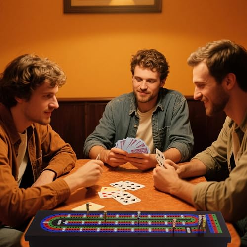 Juego de Mesa Cribbage de Madera con Tablero y Cartas miniatura 2
