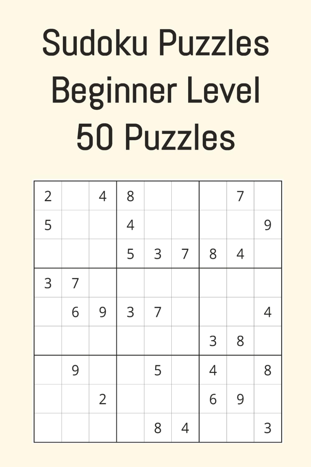Sudoku Puzzles Beginner Level 50 Puzzles