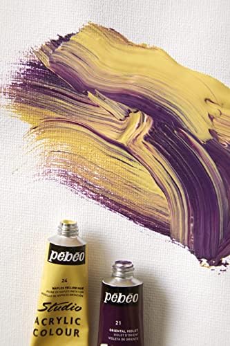 PEBEO  Studio Acrylics - Acrylic Paint Set for Professional Artists and Hobby Painters  24 colours, 12 ml