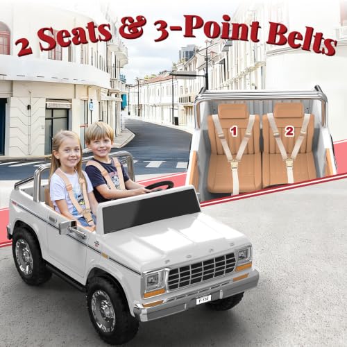 Image of ANPABO Licensed Ford F-150 24V 2 Seater Ride on Car for Kids, White