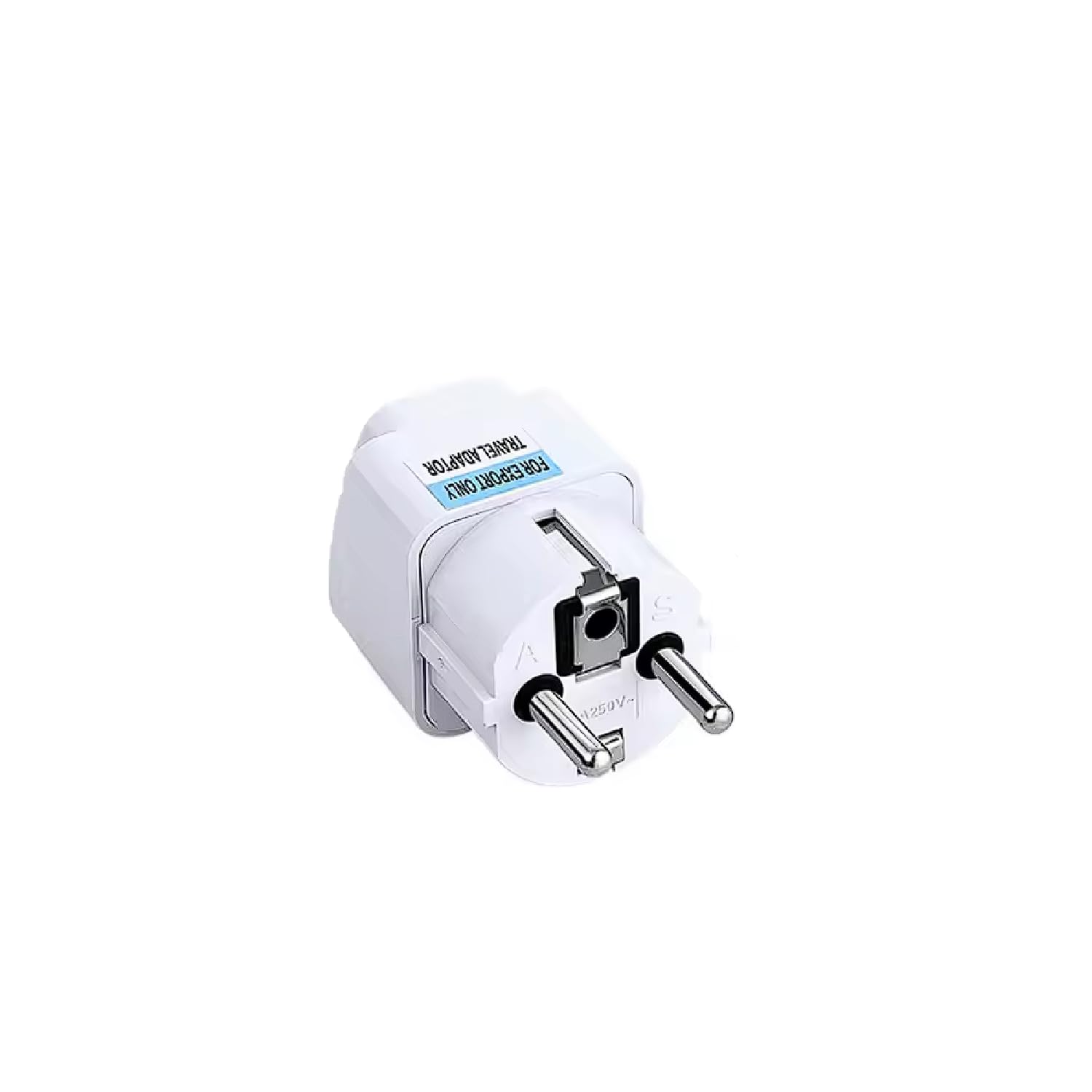 Adaptador de Enchufe Universal a Europa Tipo C/F, Compatible con UK, EE.UU., Australia y China, Adaptador de Viaje Compacto para España y UE, Blanco - 5