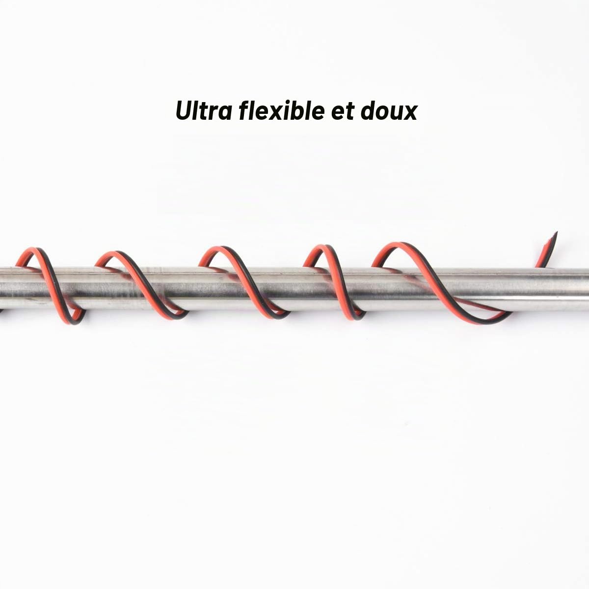 Herkn Fil électrique en Silicone 2.0mm² 14awg 2x10 Mètres par axe Cable | Cable fil de cuivre étamé multibrins Résistant à Haute Température anti-corrosion et facile à souder,Ultra flexible et doux